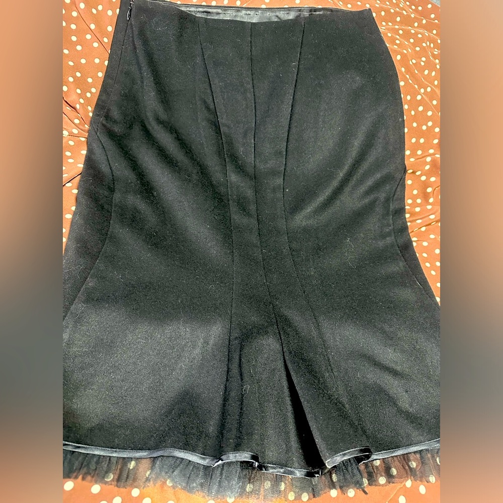 Cashmere and wool pencil skirt
